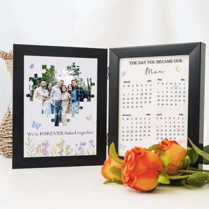 Custom The Day You Became Our Mom Puzzle Photo Frame FHC51030
