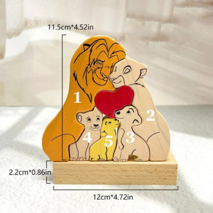 Customized Lion Family Puzzle Mother's Day Gift FHC51091
