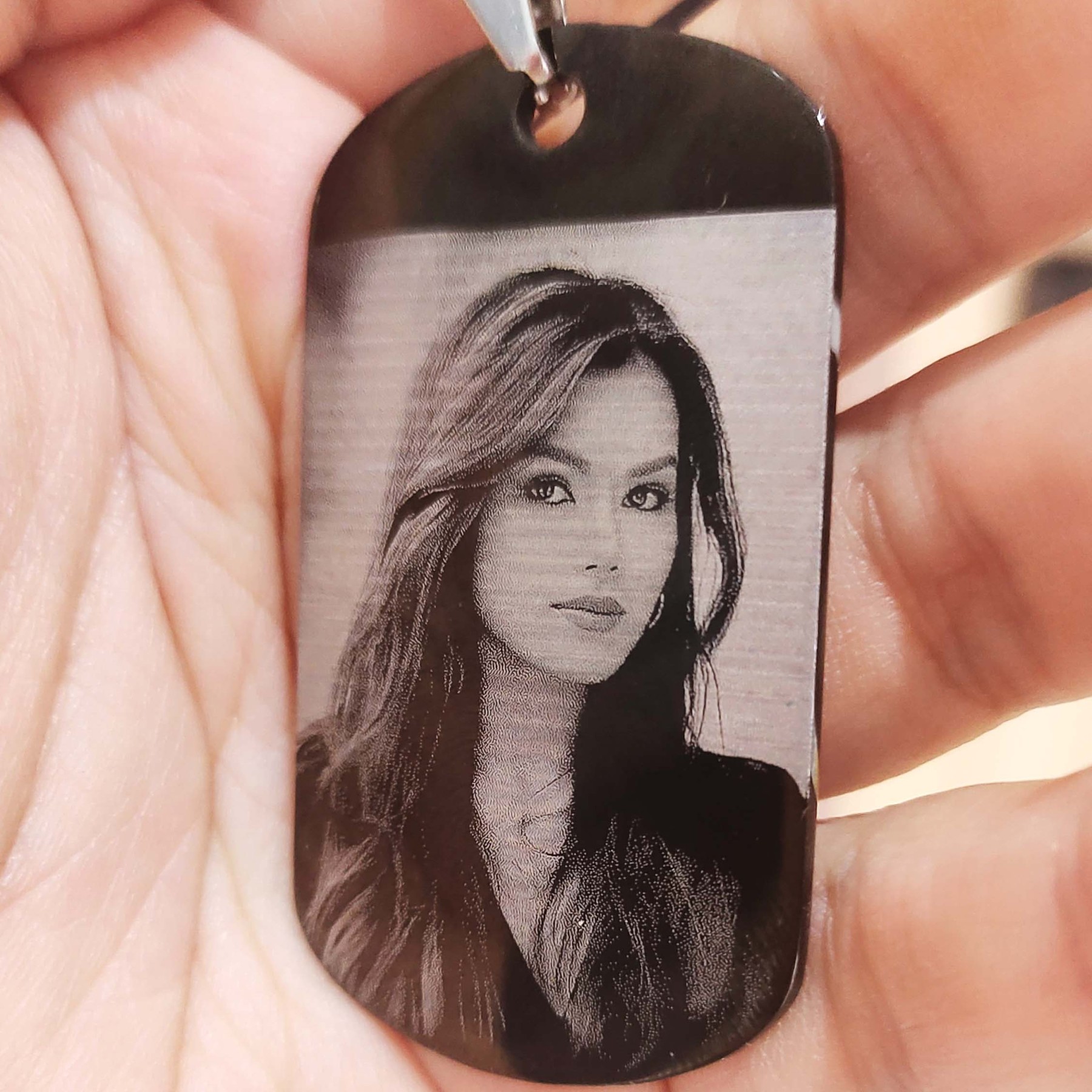 Personalized Picture Necklace for Men Memorial Photo pendant Necklace For Dad Anniversary Gift For Husband