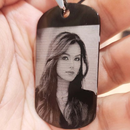 Personalized Picture Necklace for Men Memorial Photo pendant Necklace For Dad Anniversary Gift For Husband