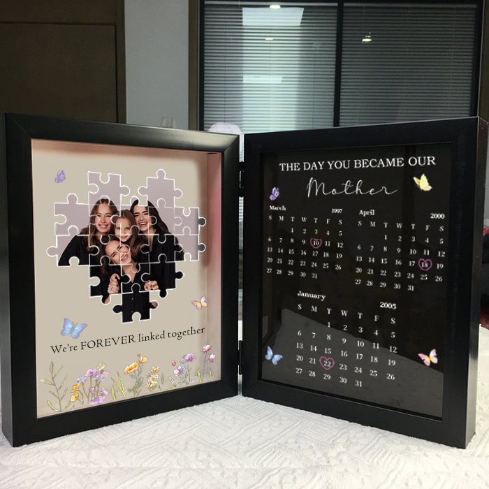 Custom The Day You Became Our Mom Puzzle Photo Frame FHC51030