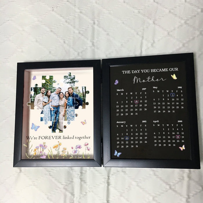 Custom The Day You Became Our Mom Puzzle Photo Frame FHC51030