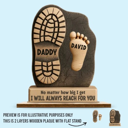 Your Footsteps Led Our Way - Family Personalized Custom Shaped 2-Layered Wooden Plaque With Flat Stand  FHC51108