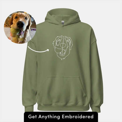 Personalized Embroidered Pet Outline Hoodie
