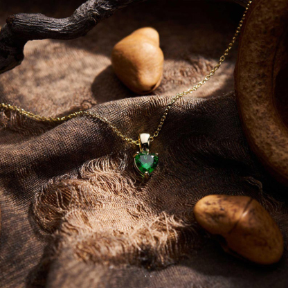 Custom Heart Birthstone Necklace Gift for Mom Mothers Day Gift for Her