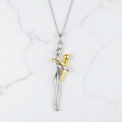 Hug Necklace – Mom & Child Pendant Love Hug Embrace Necklace Gift for Mom