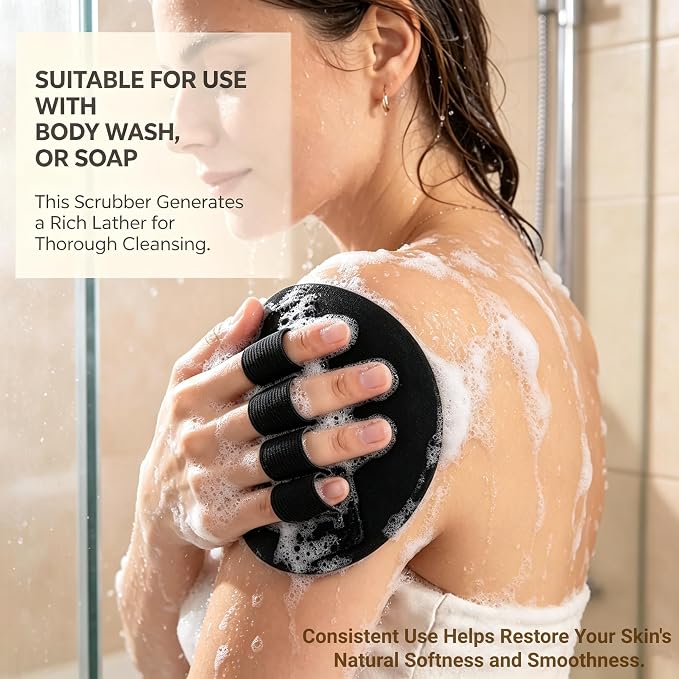 Vivanchor Exfoliating Bath Glove, Exfoliating Gloves for Shower, No Pain Exfoliating Bath Scrubber Glove,Quick-Dry Exfoliator Glove for Bath, Shower, Arms, Legs, Elbows & Feet (1pcs)