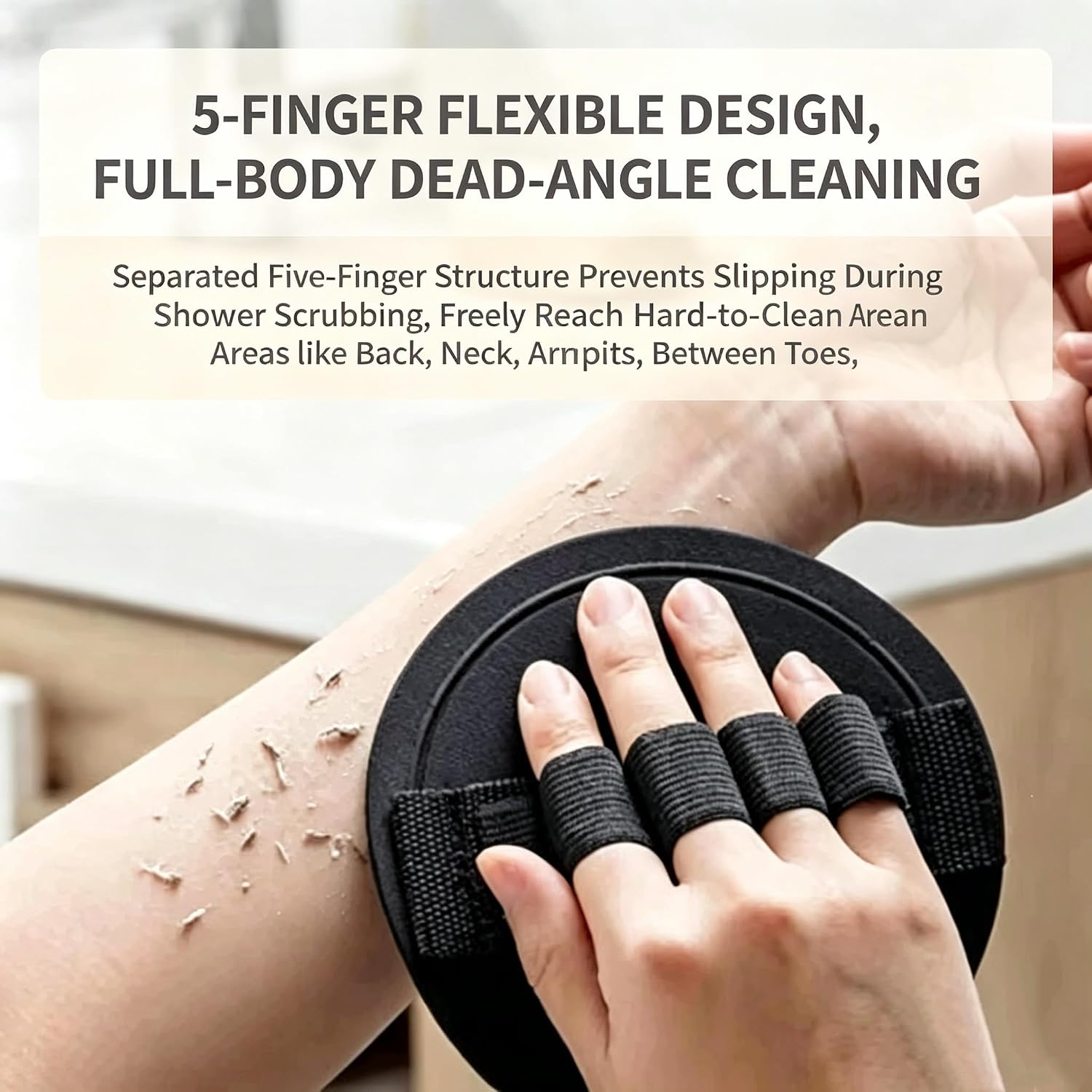 Vivanchor Exfoliating Bath Glove, Exfoliating Gloves for Shower, No Pain Exfoliating Bath Scrubber Glove,Quick-Dry Exfoliator Glove for Bath, Shower, Arms, Legs, Elbows & Feet (1pcs)
