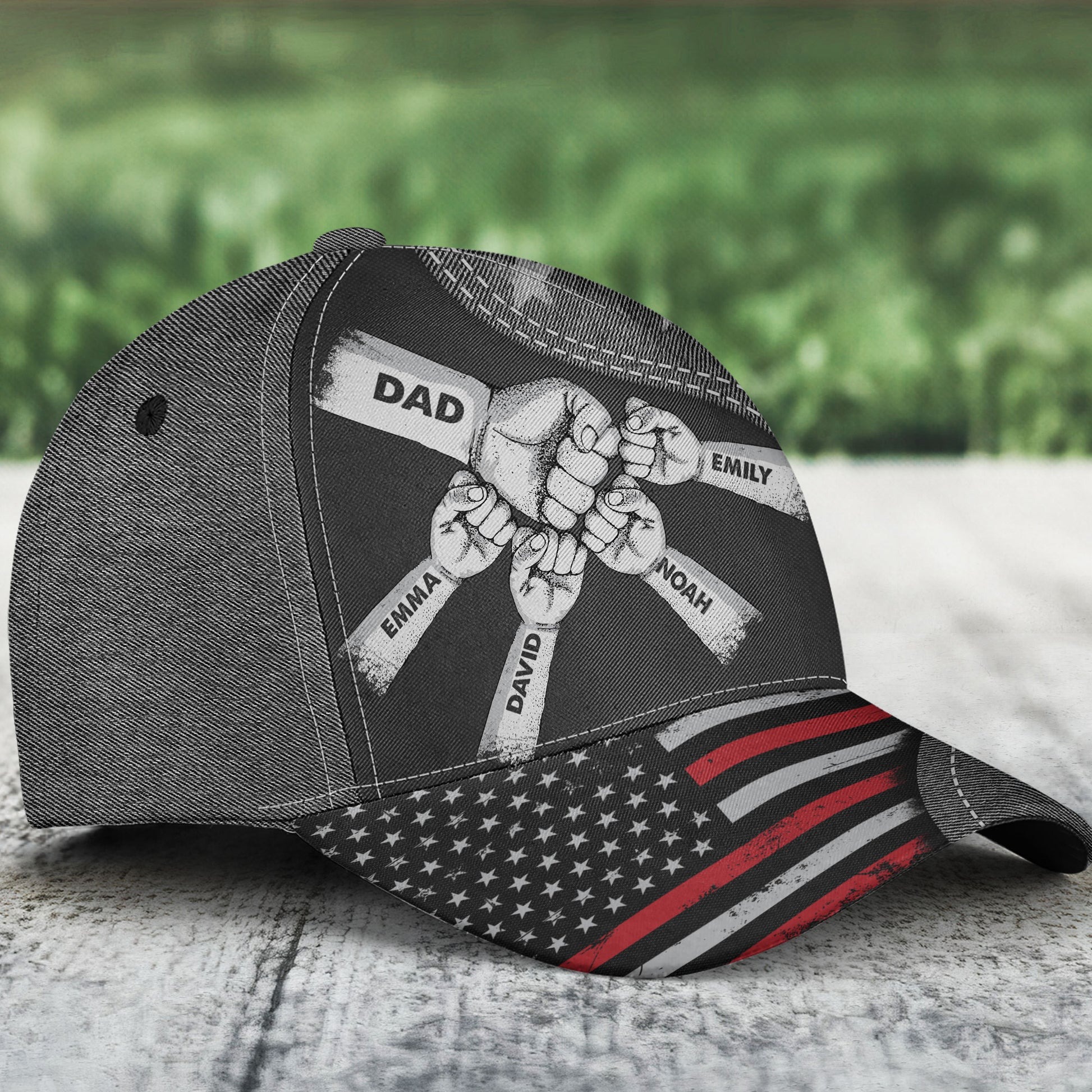 Fist Bump Daddy Grandpa - Personalized Classic Cap FHC51095