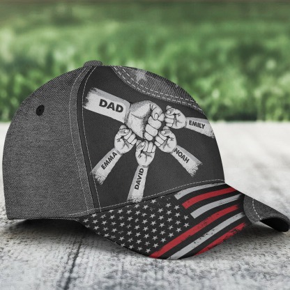 Fist Bump Daddy Grandpa - Personalized Classic Cap FHC51095