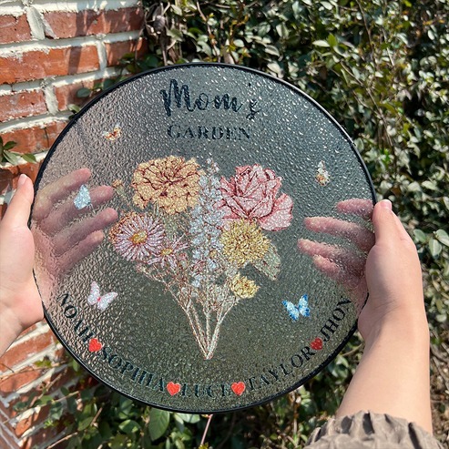 ersonalized Mom's Garden Birth Flower Stained Glass Suncatcher Mother's Day Gift FHC51063