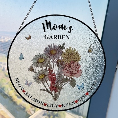 ersonalized Mom's Garden Birth Flower Stained Glass Suncatcher Mother's Day Gift FHC51063