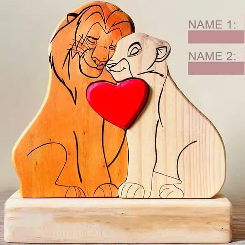 Customized Lion Family Puzzle Mother's Day Gift FHC51019