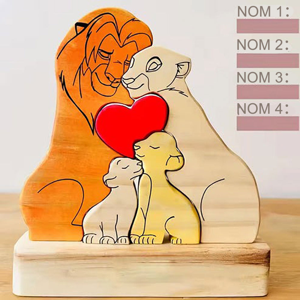 Customized Lion Family Puzzle Mother's Day Gift FHC51093