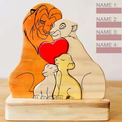 Customized Lion Family Puzzle Mother's Day Gift FHC51019