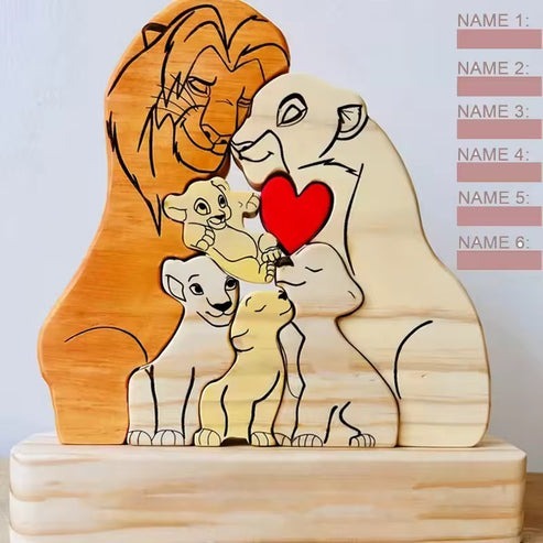 Customized Lion Family Puzzle Mother's Day Gift FHC51019