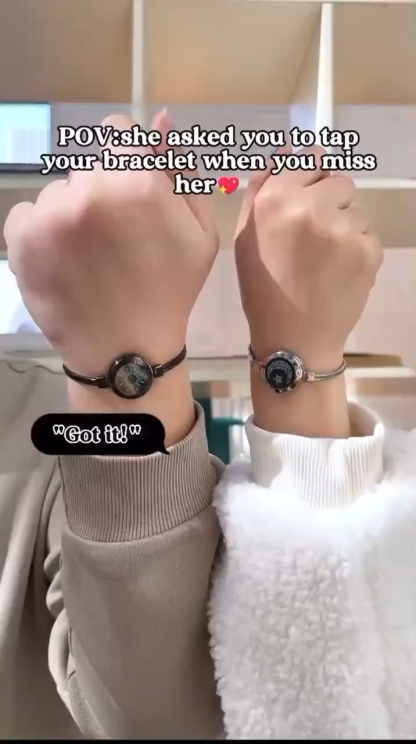 Long Distance Relationship Bracelet for Couples Sun & Moon Vibration Bracelets Valentine's Day Gift