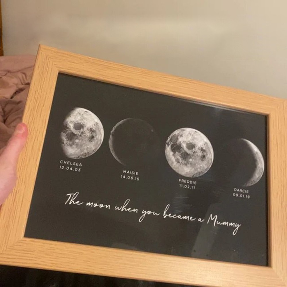 Personalized Moon Phase Wood Frame Family Mother's Day Keepsake Gifts FHC51015