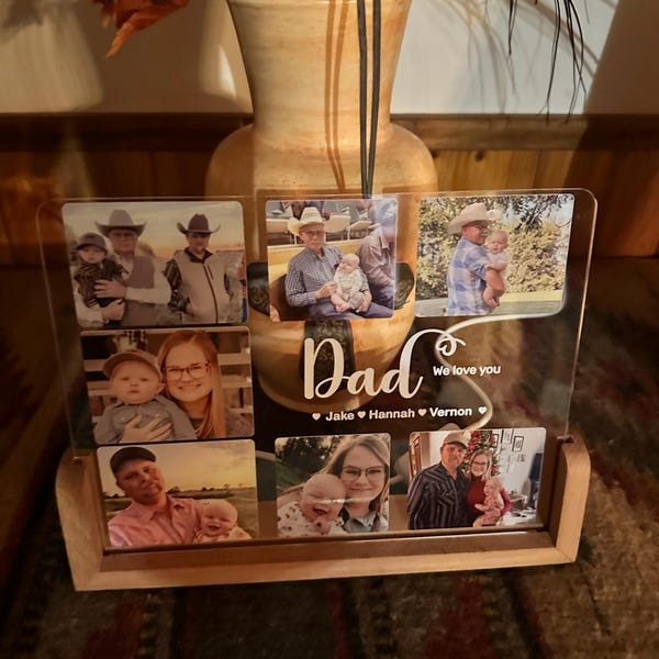 Personalized Photo Collage Fathers Day Photo Collage Father's Day Gift