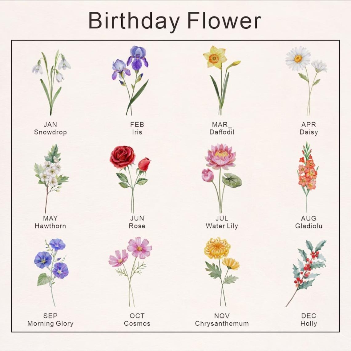 Custom Grandma's Garden Birth Flower Vase With Grandchildren Name For Mother's Day FHC51044 Gift