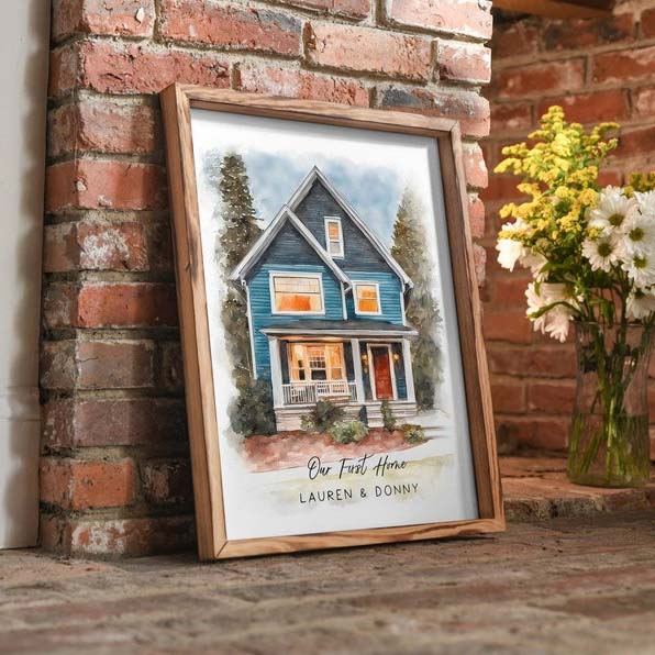 Home Sweet Home Sign Watercolor Home Realtor Gift FHC51140