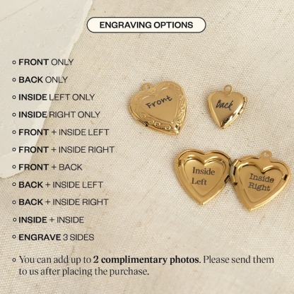 Heart Locket Necklace with Photo Vintage Locket Necklace FHC51115