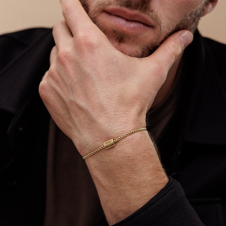 Custom Dad Bracelet With Kids Name Father's Day Gift FHC51105