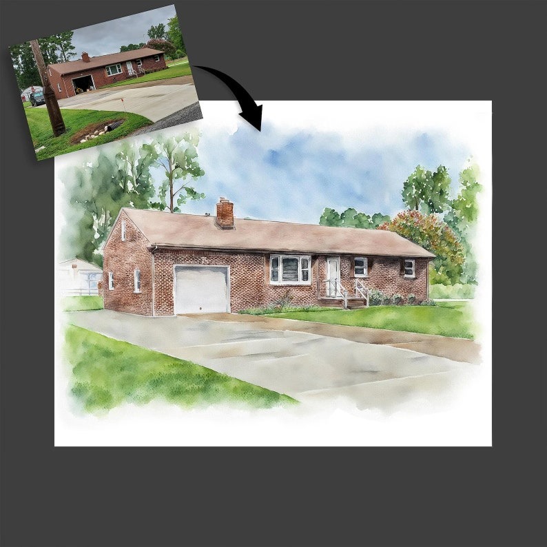 Home Sweet Home Sign Watercolor Home Realtor Gift FHC51140