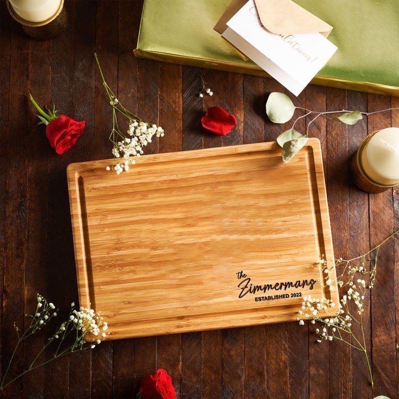 Personalized Cutting Board Engraved Engagement Present Unique Housewarming Gift FHC51117