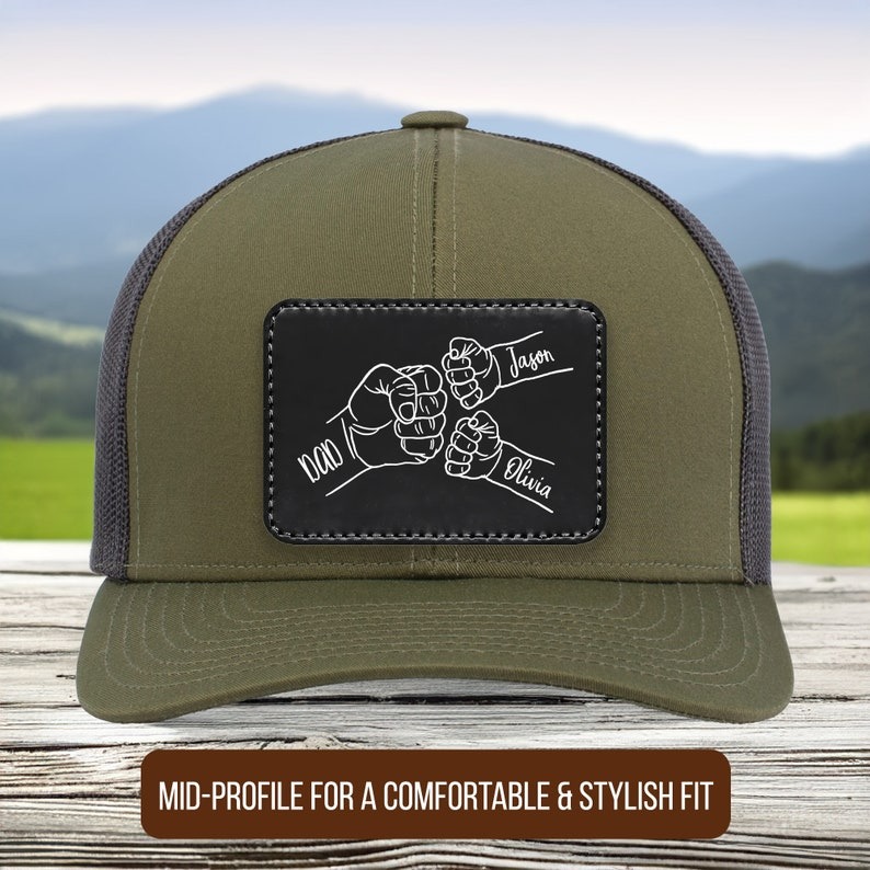 Dad Fist Bump Hat Personalized Dad Hat Father’s Day Gift From Kids FHC51096