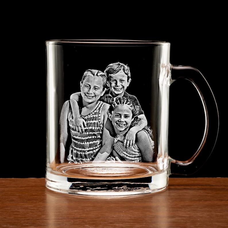 Engrave Your Favorite Photo on Whiskey Glass Custom Father's Day Gift for Dad FHC51109