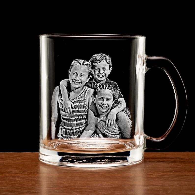 Engrave Your Favorite Photo on Whiskey Glass Custom Father's Day Gift for Dad FHC51109