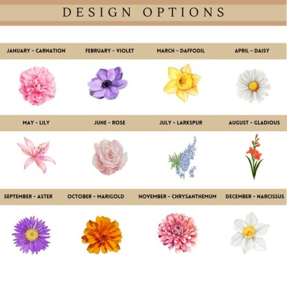 Custom Grandma's Garden Birth Flower Vase With Grandchildren Name For Mother's Day Gift(With Glass Flowers) FHC51062