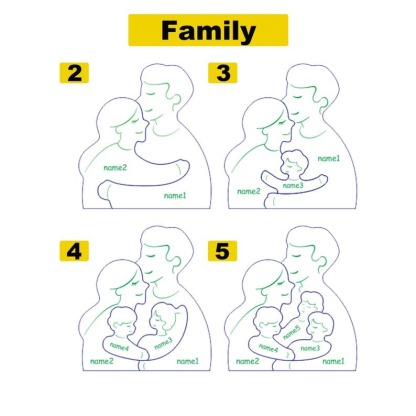 Custom Engraved Wooden Family Name Puzzle Mother's Day Gift FHC51022