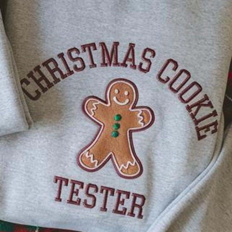 Embroidered Christmas Cookie Baker Sweatshirt Custom Xmas Gift HCMD0363