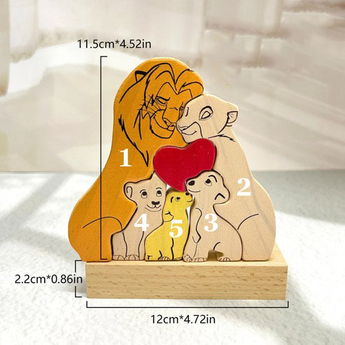 [Copy]Customized Lion Family Puzzle Mother's Day Gift FHC51092