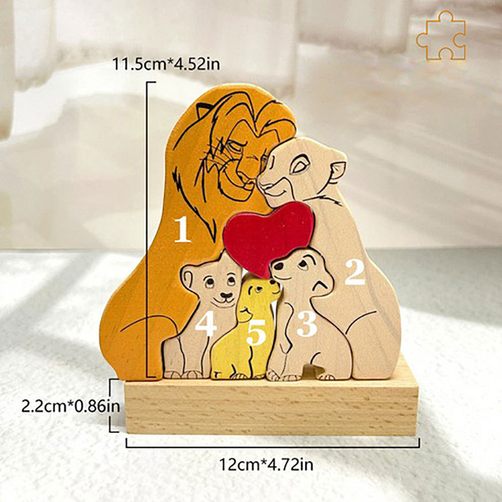 Customized Lion Family Puzzle Mother's Day Gift FHC51093