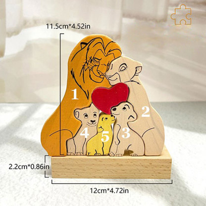 Customized Lion Family Puzzle Mother's Day Gift FHC51093