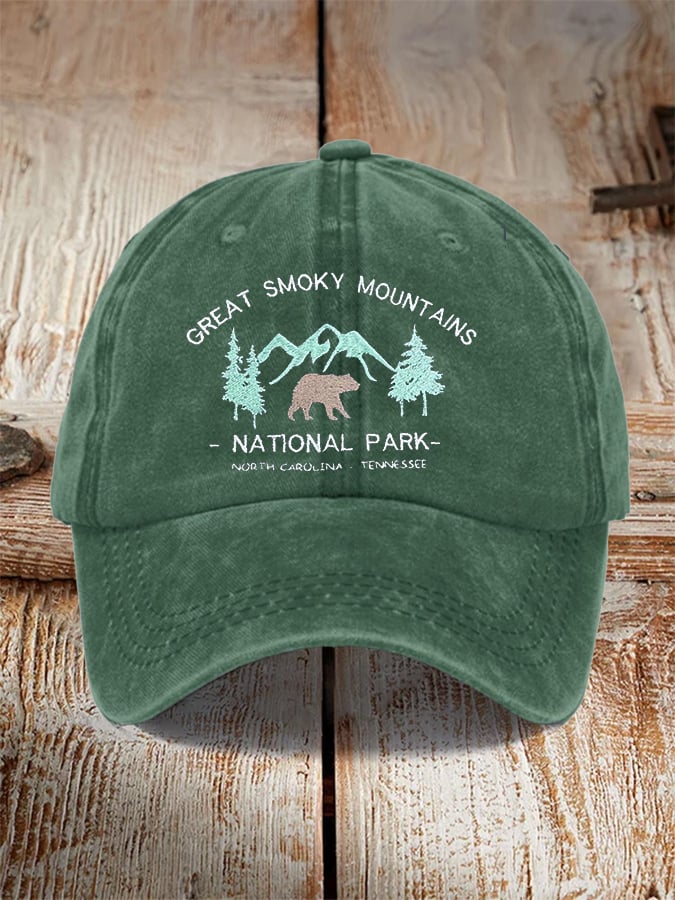 Unisex Fashion Smoky Mountains National Park Print Hat