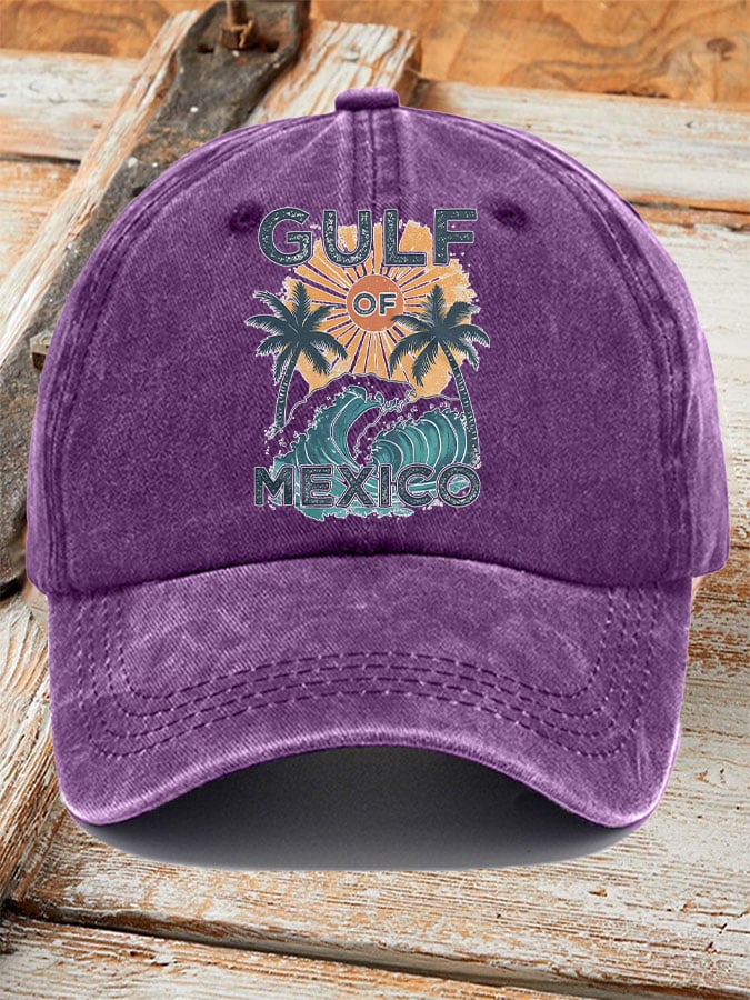 Gulf Of Mexico Printed Baseball Cap