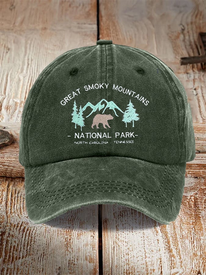 Unisex Fashion Smoky Mountains National Park Print Hat