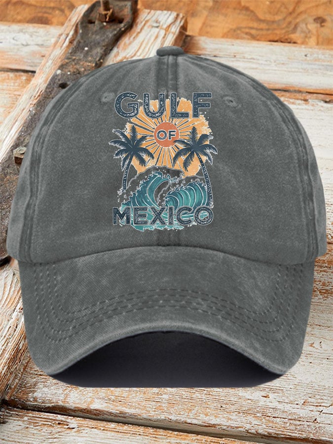 Gulf Of Mexico Printed Baseball Cap