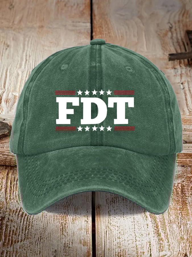 Unisex Fdt Printed Washed Cotton Hat