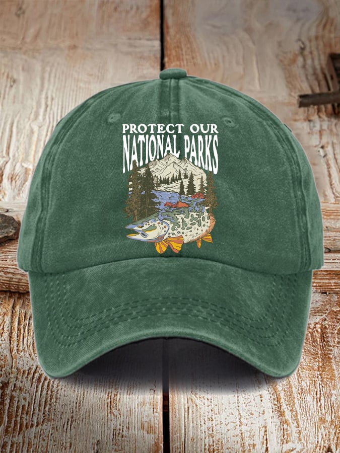 Protect Our National Parks Print Baseball Cap