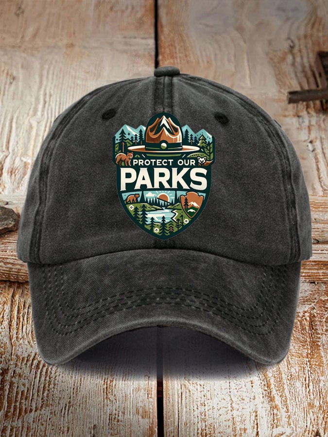 Protect Our National Parks Print Baseball Cap