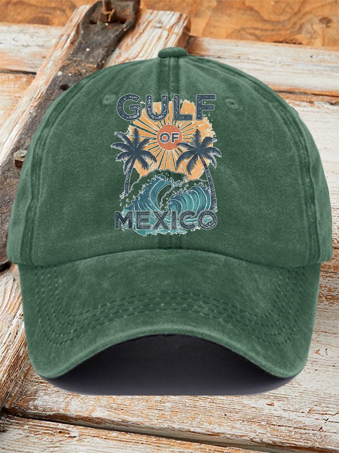 Gulf Of Mexico Printed Baseball Cap