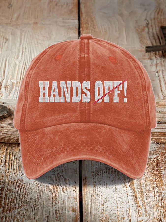 Unisex Hands Off Protest Print Hat