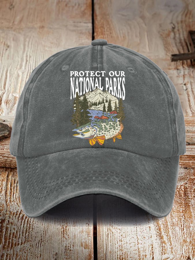 Protect Our National Parks Print Baseball Cap