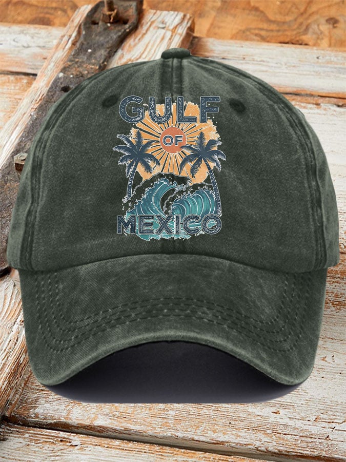 Gulf Of Mexico Printed Baseball Cap
