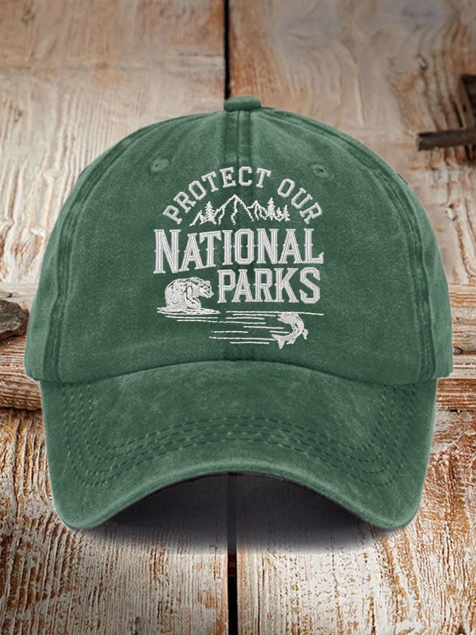 Protect Our National Parks Print Baseball Cap